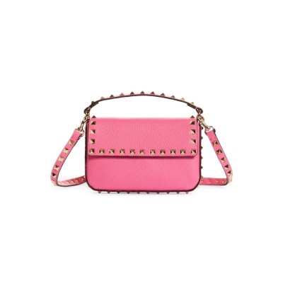 VALENTINO GARAVANI MINI ROCKSTUD LEATHER TOP HANDLE BAG 1W0P0W07VSH-UWT (19*12*3cm) VALENTINO GARAVANI MINI ROCKSTUD LEATHER TOP HANDLE BAG 1W0P0W07VSH-UWT (19*12*3cm)